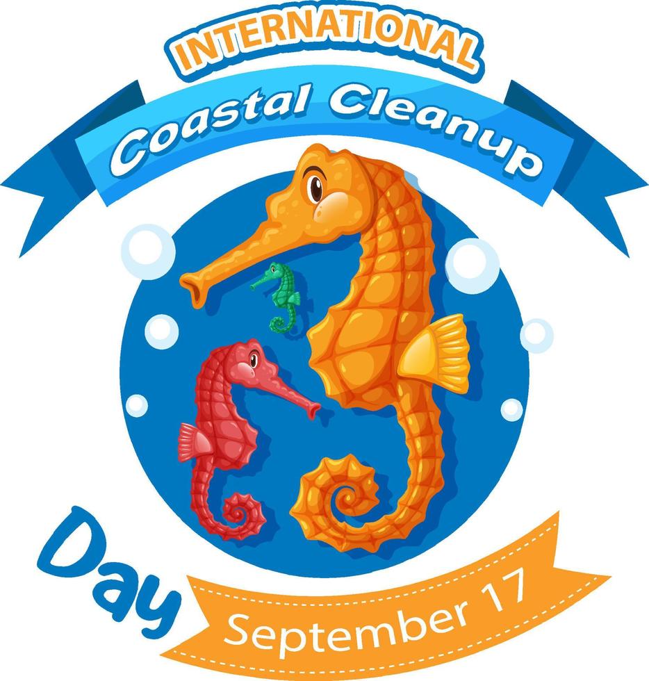 International Coastal Cleanup Day Poster vector
