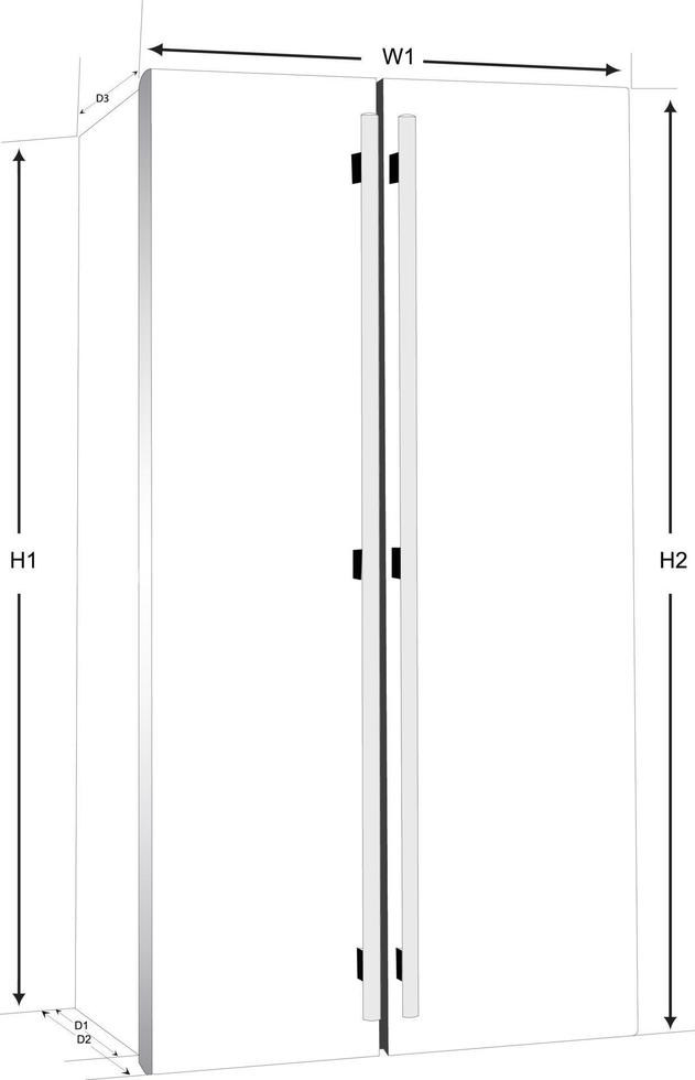 Refrigerator Outline Drawn Icon template vector