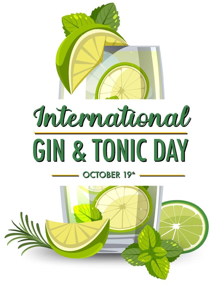 International Gin and Tonic Day Banner vector