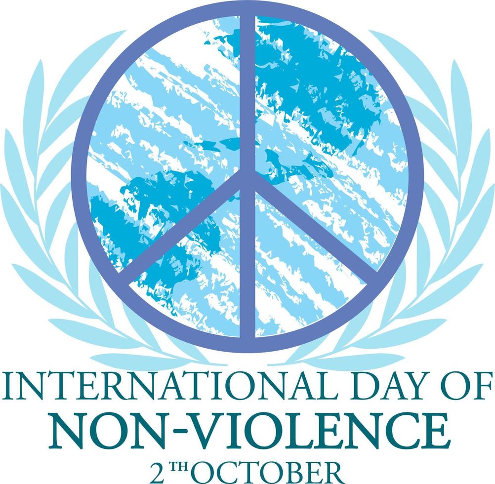 International Day of Non Violence Poster vector