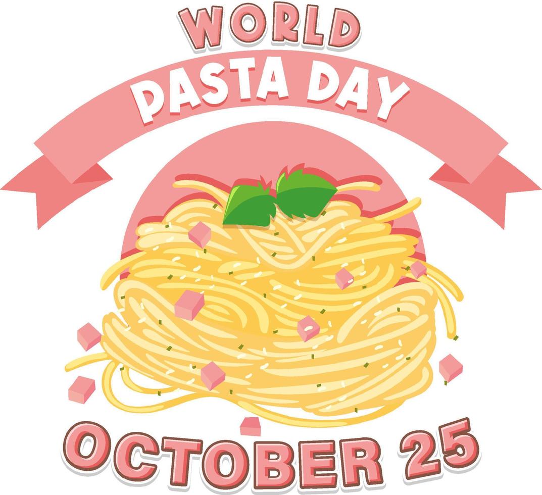 World Pasta Day Banner Design vector