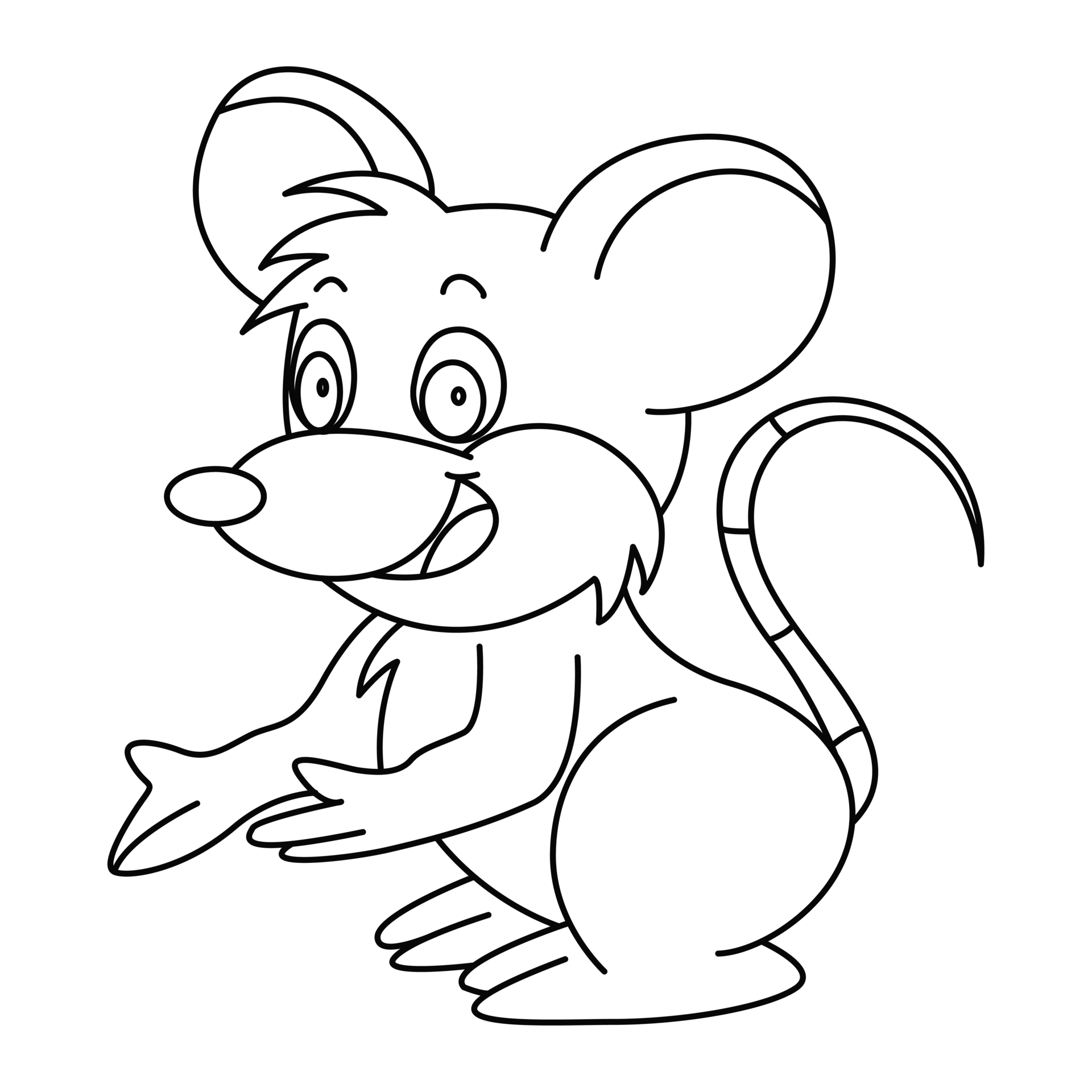 Rat outline vector cartoon design on transparent background 9377839 PNG