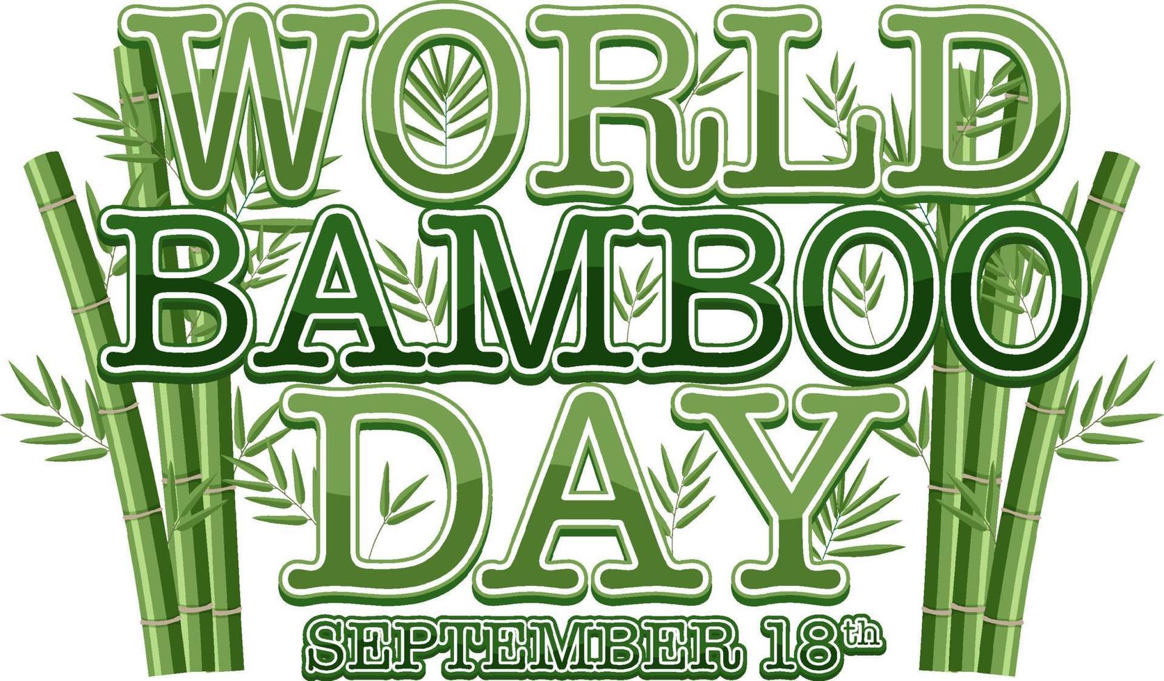 World Bamboo Day September 18 vector