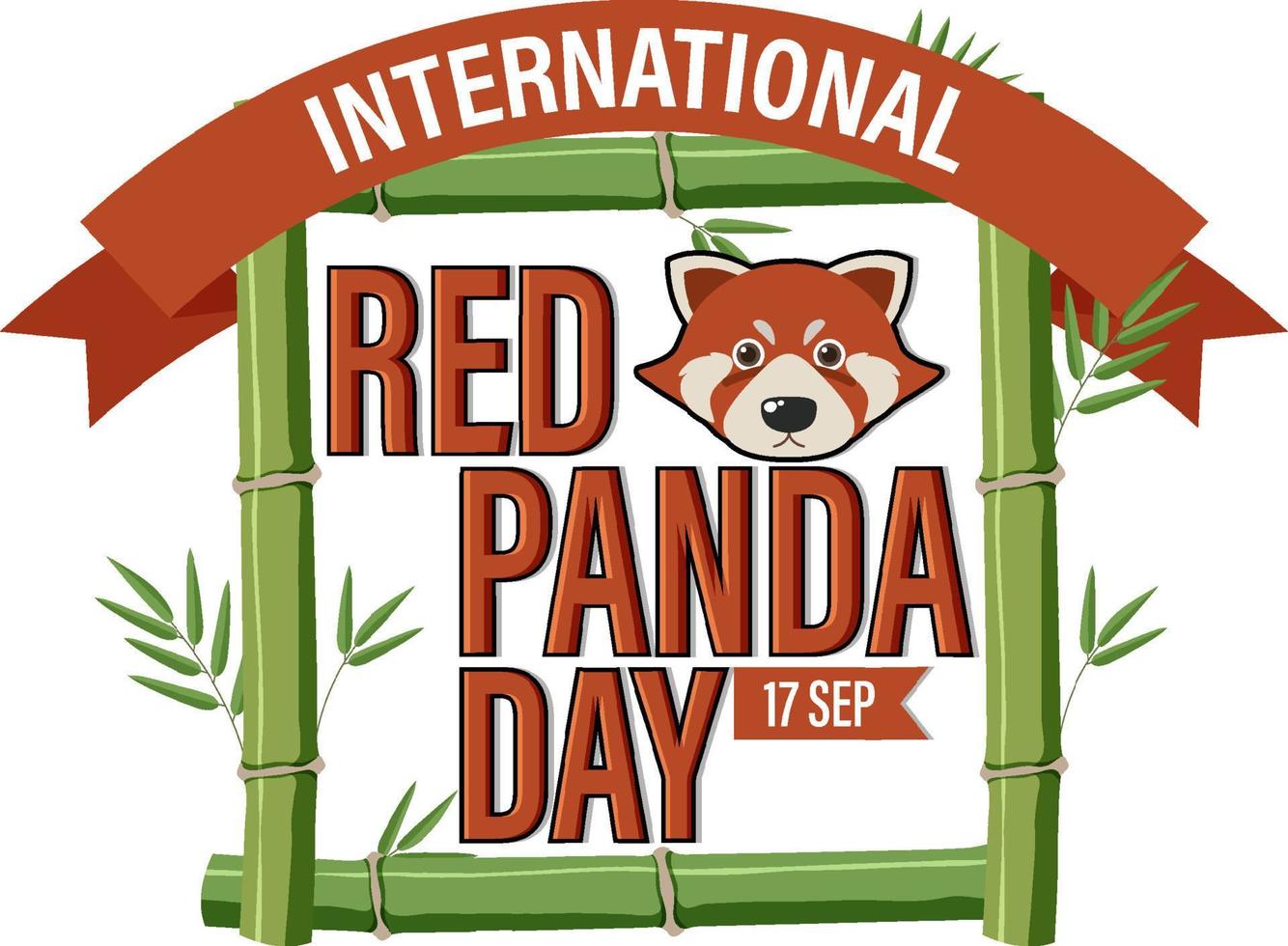 International Red Panda Day vector