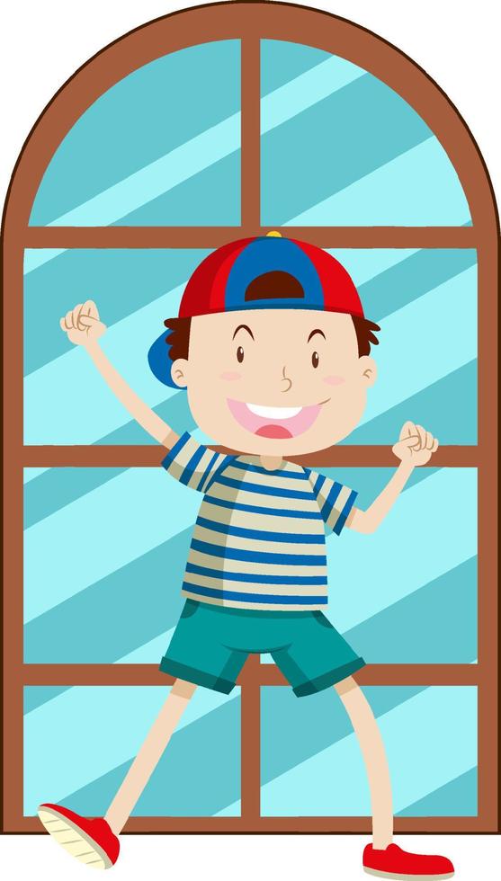 Simple cartoon character of a boy vector