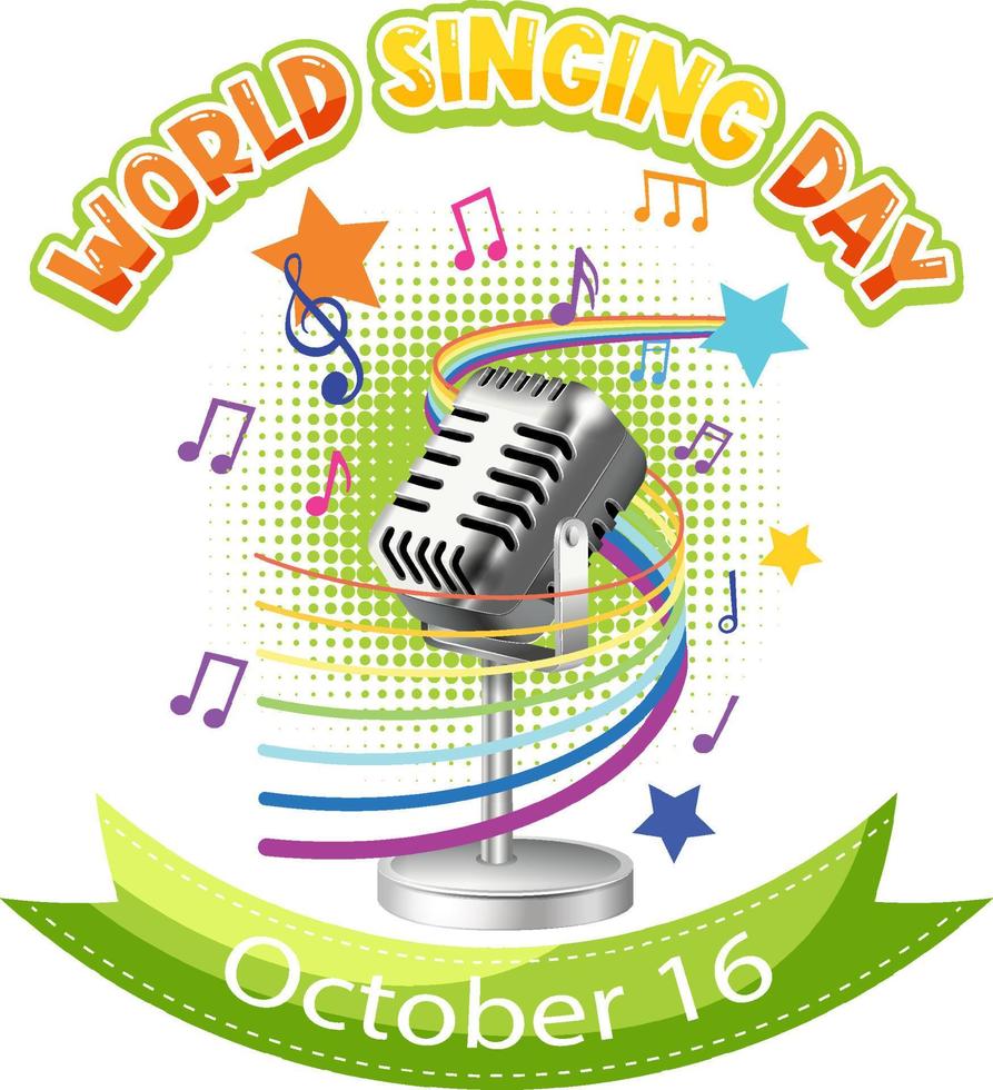 World Singing Day Banner Design vector