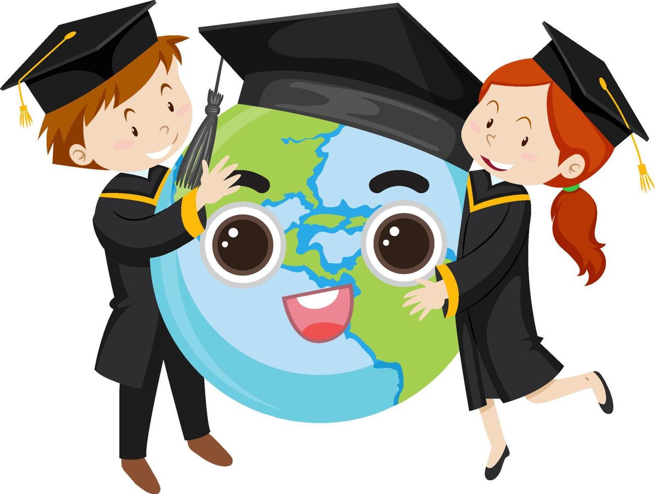 Graduate people concept vector