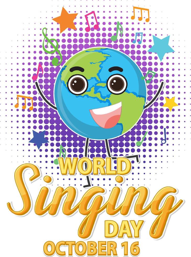 cartel del día mundial del canto vector