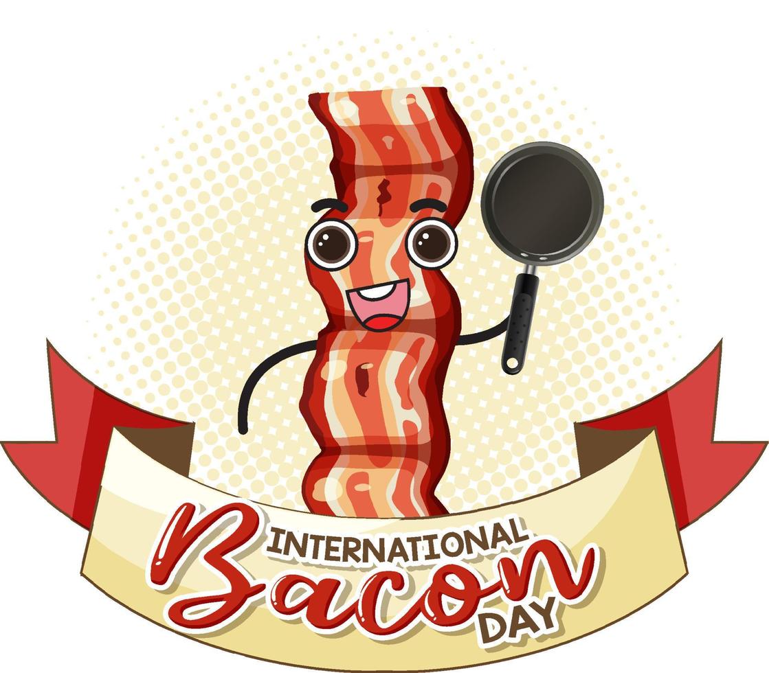International bacon day banner design vector