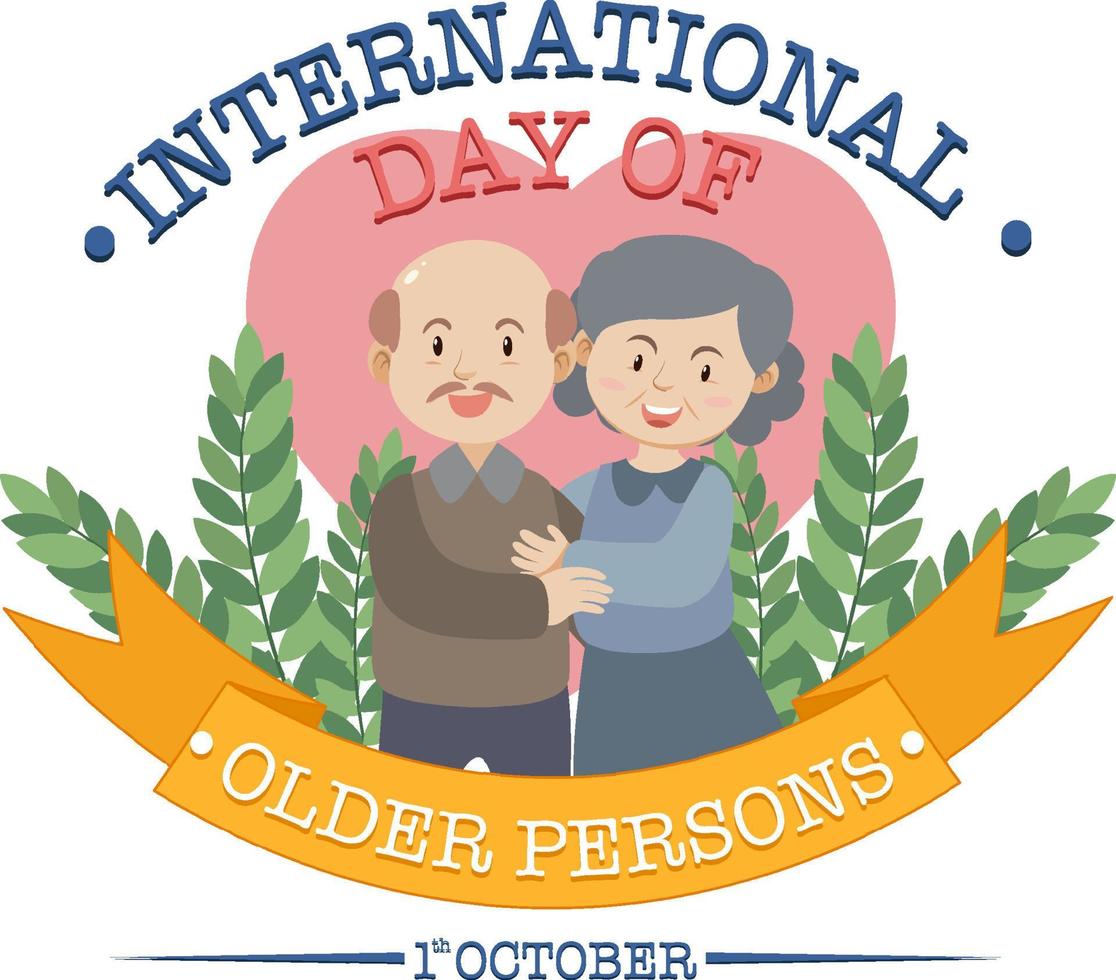 International day of older persons banner design vector