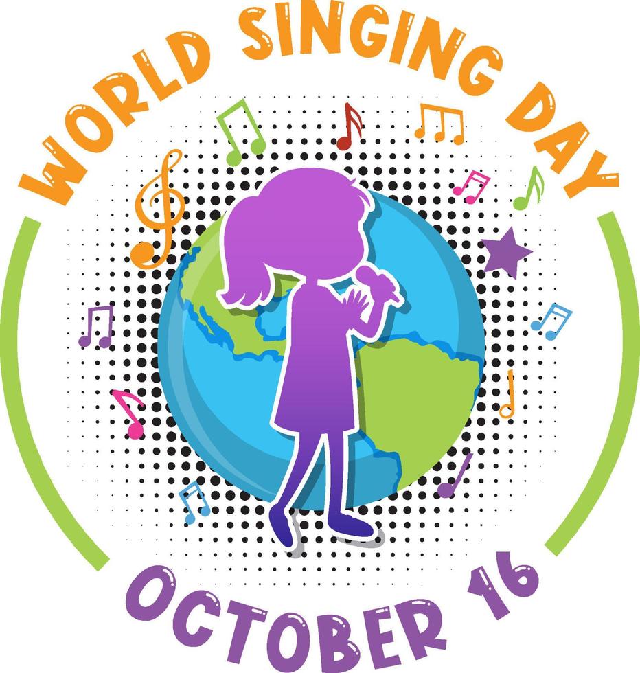 World Singing Day Banner Design vector