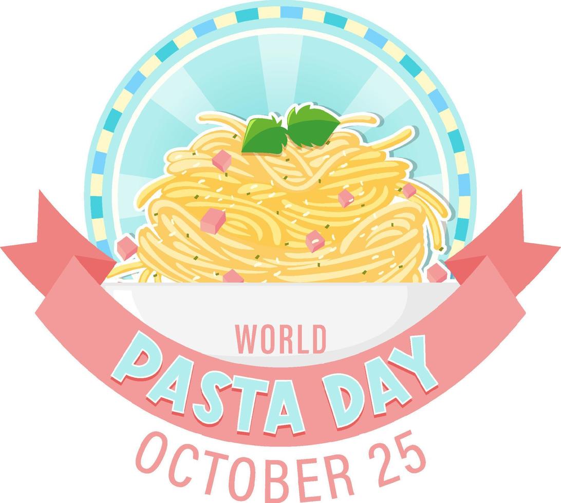 World Pasta Day Banner Design vector