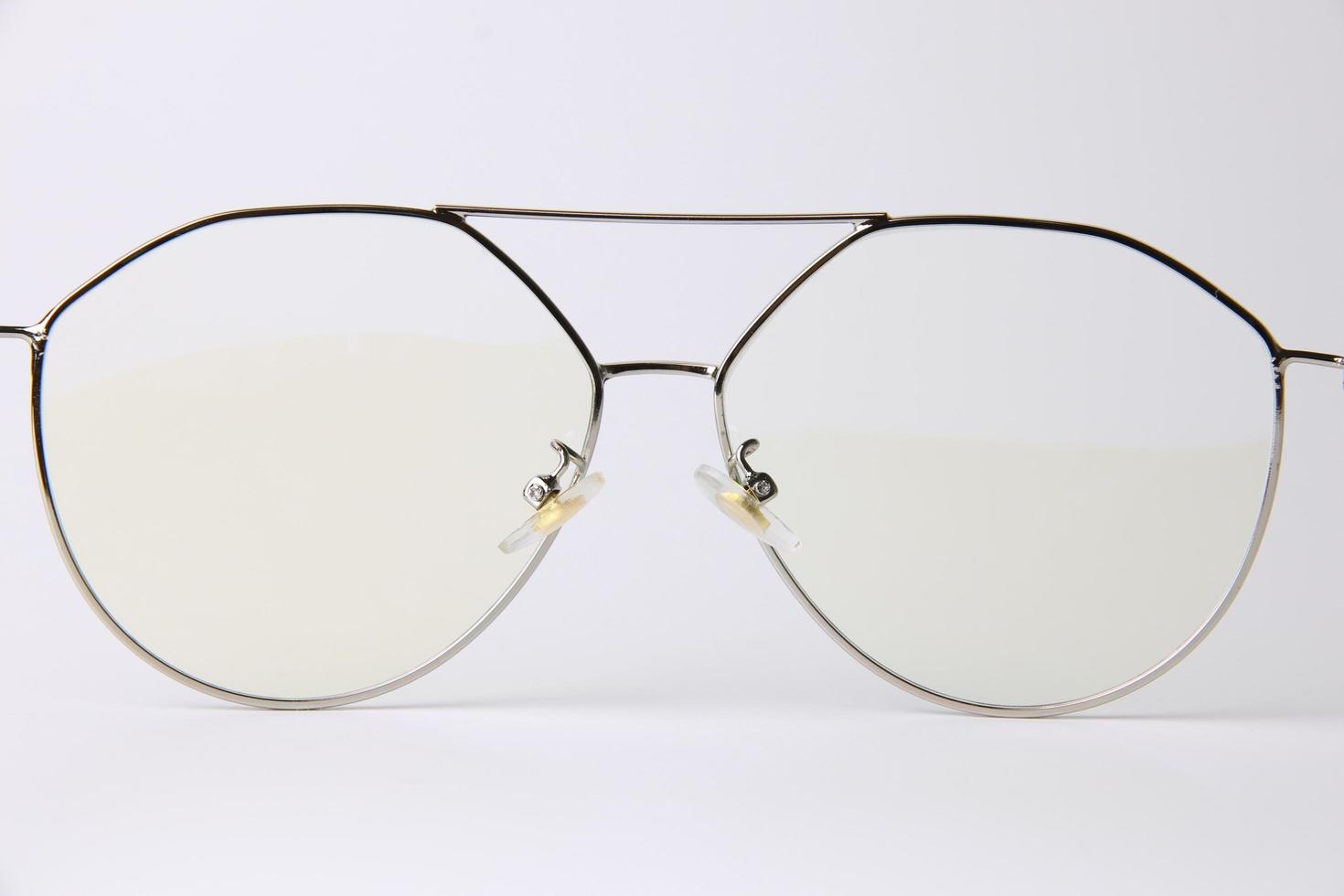 Eyeglass on white background photo