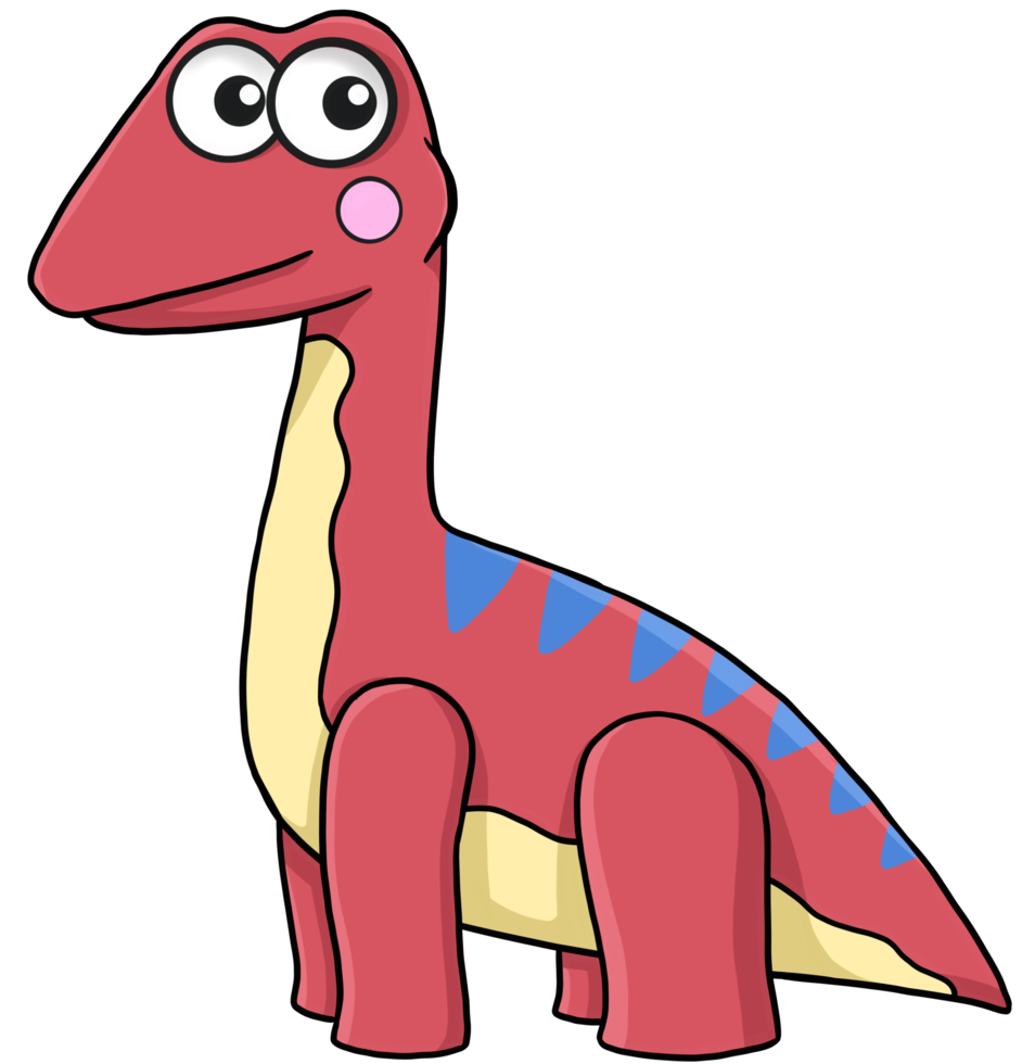 niedlicher Cartoon-Dinosaurier-Charakter png