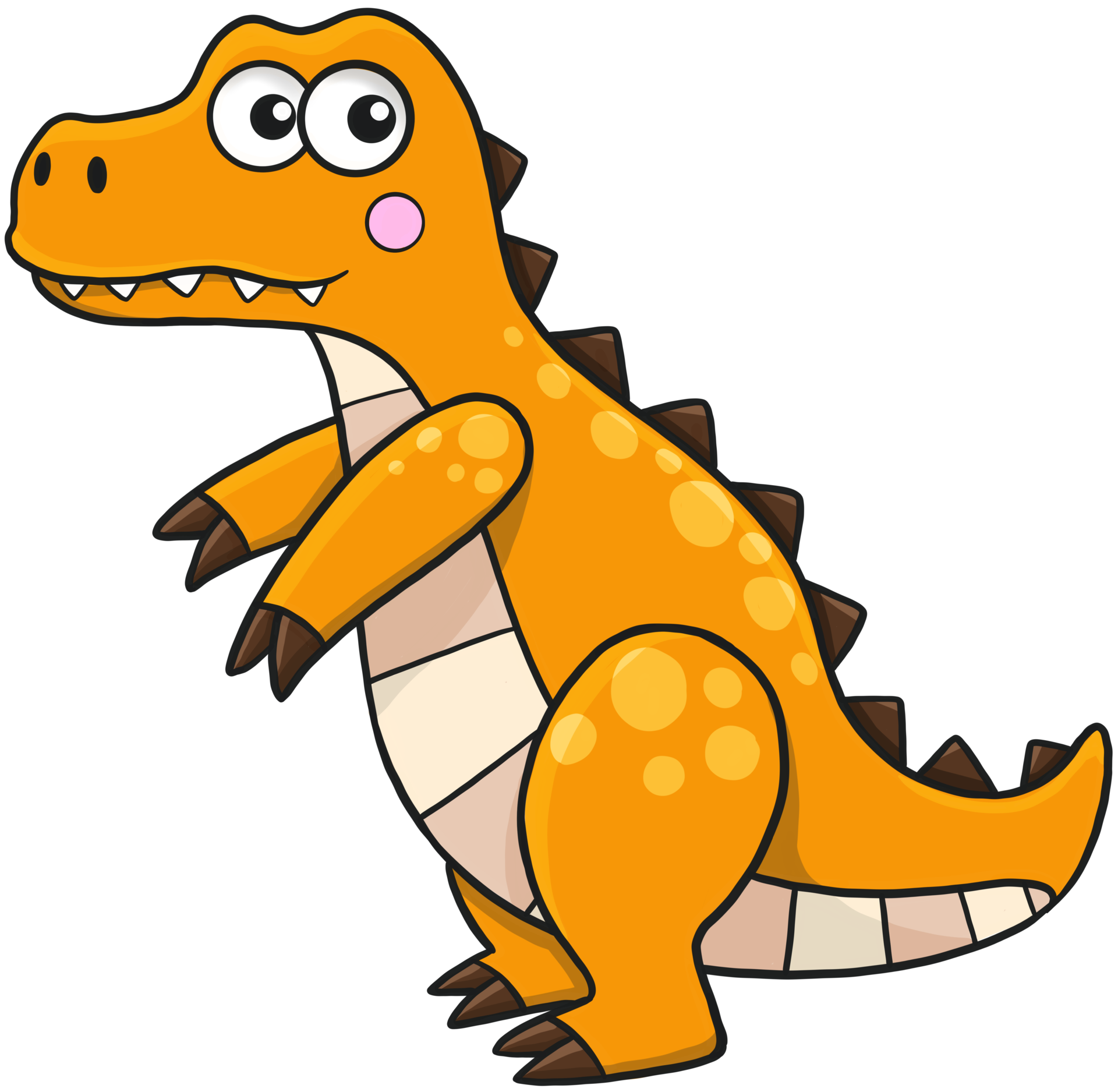 Free cute cartoon dinosaur character 9378085 PNG with Transparent Background