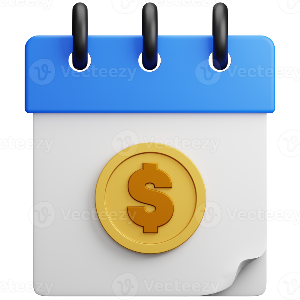 Payday Salary Date 3D Illustration png
