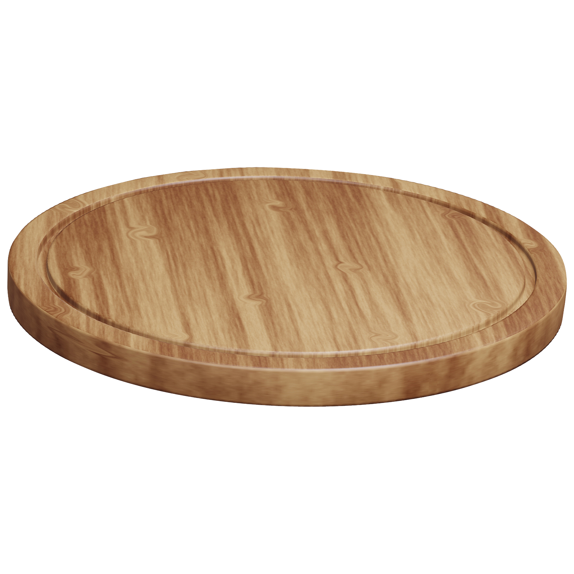wooden pizza board Wooden tray Wooden cutting board PNG 3d illustration