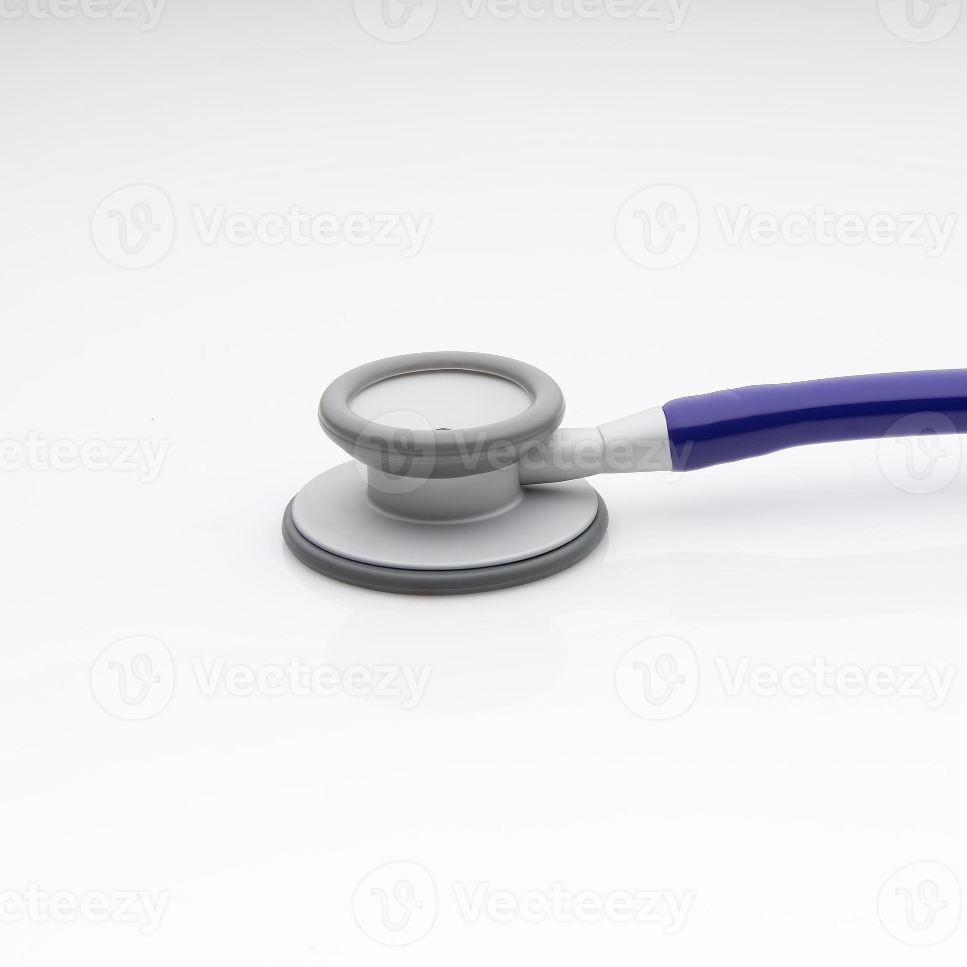 The diaphragm of medical stethoscope isolated on a white background