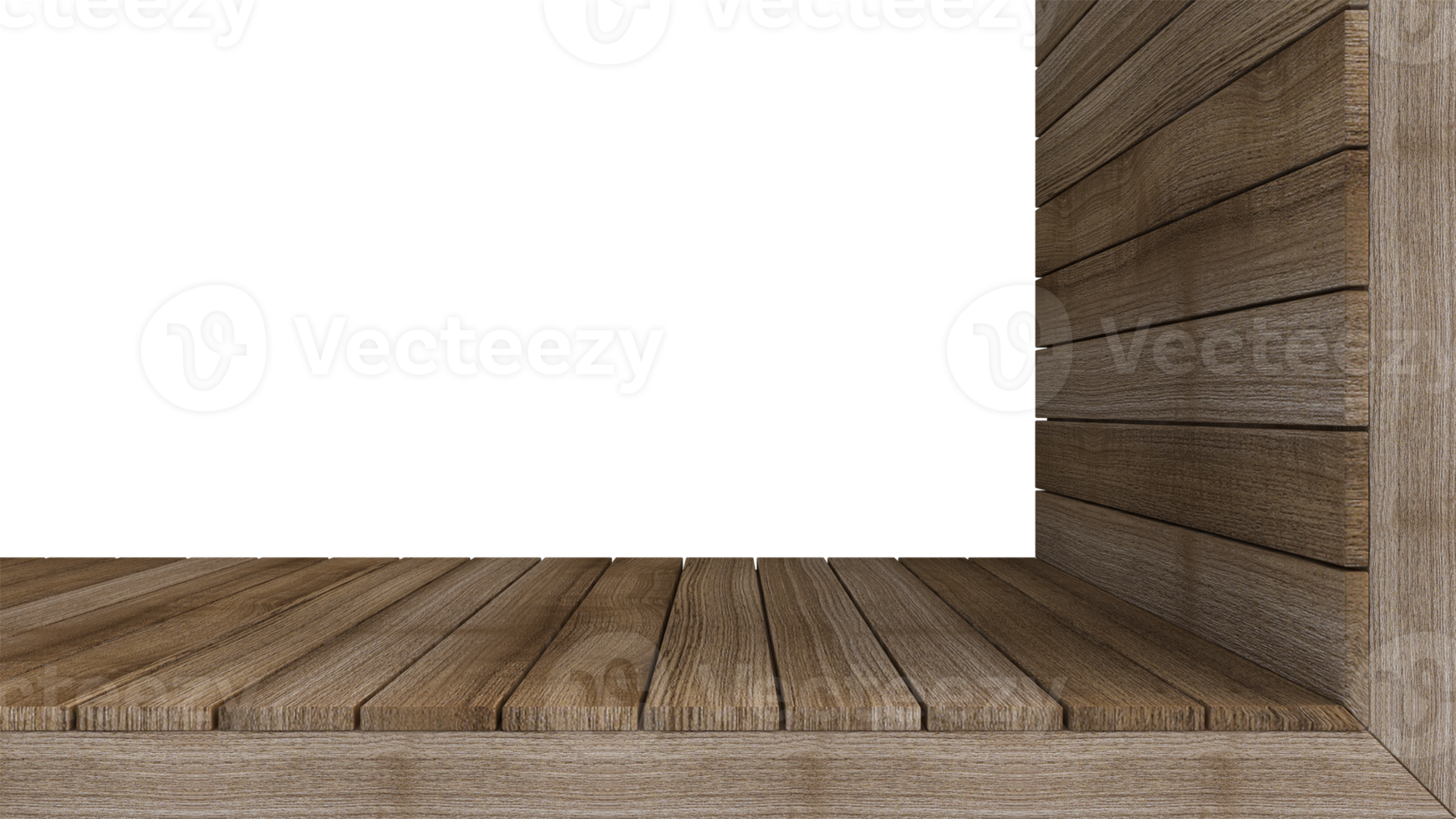 Mockup background for 3d rendering of wooden panel png