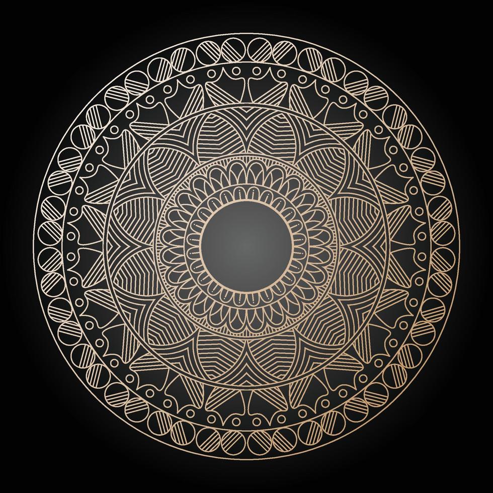 decoración de ornamento de fondo de mandala de lujo vector