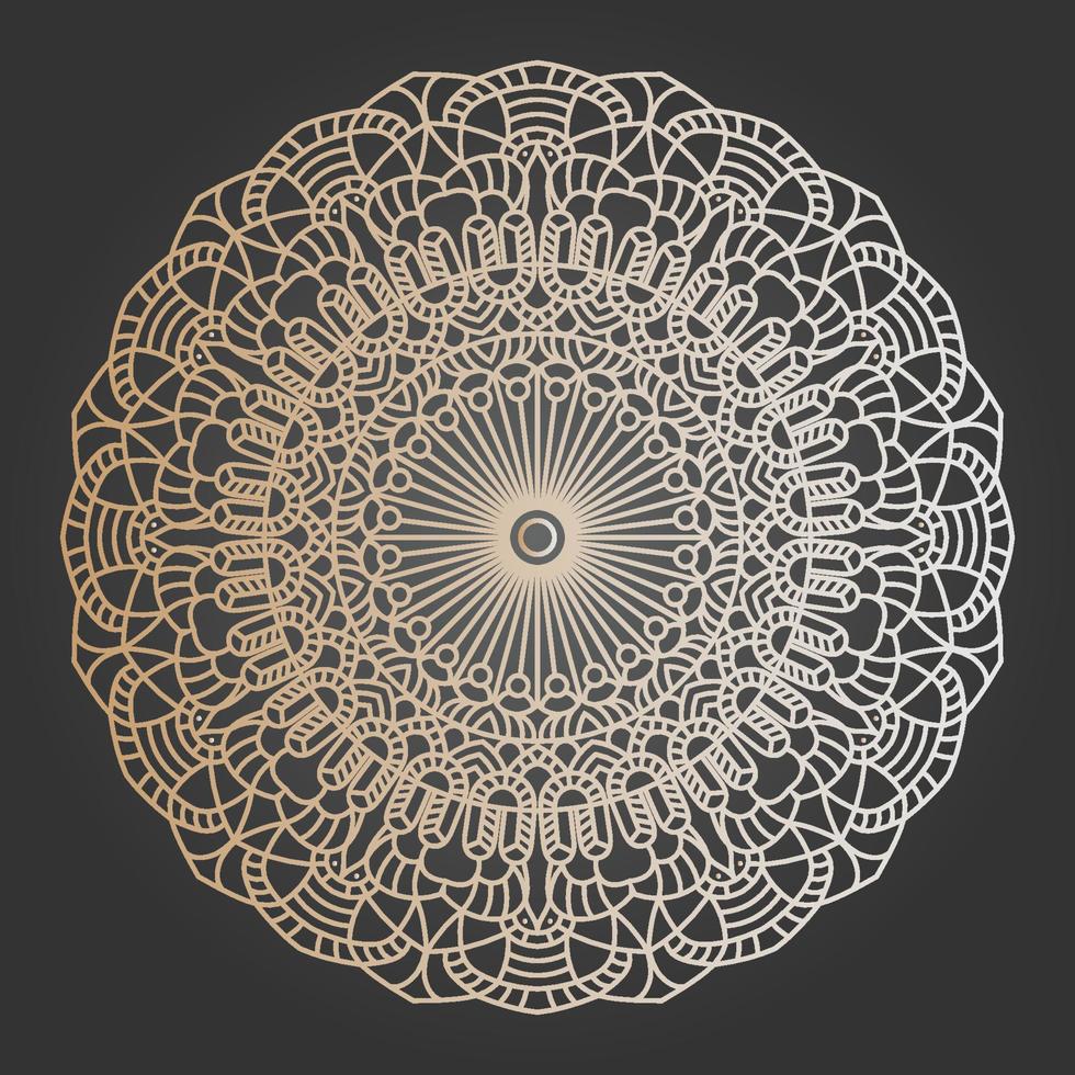 decoración de ornamento de fondo de mandala de lujo vector