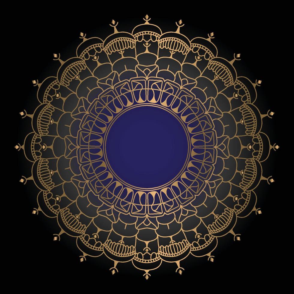Luxury islamic arabic ornamental in golden color mandala design vector
