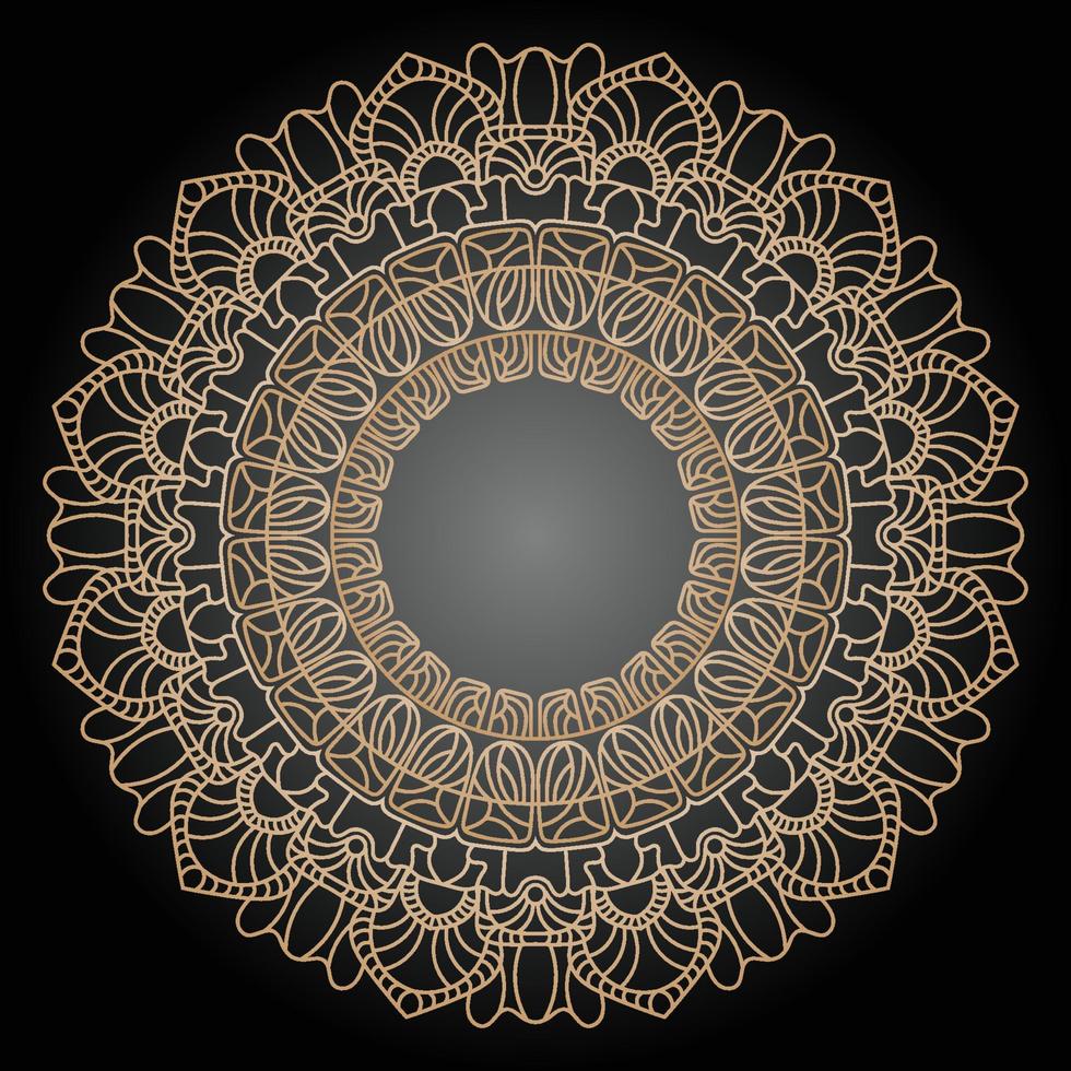 decoración de ornamento de fondo de mandala de lujo vector