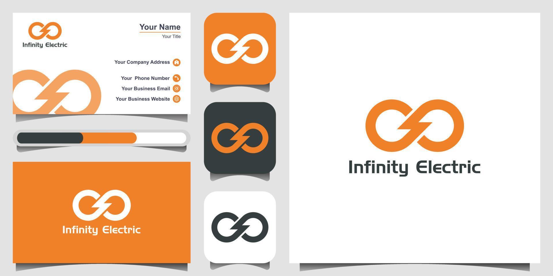 Power Infinite Energy Logo Design Element. logo design, icon and business card vector