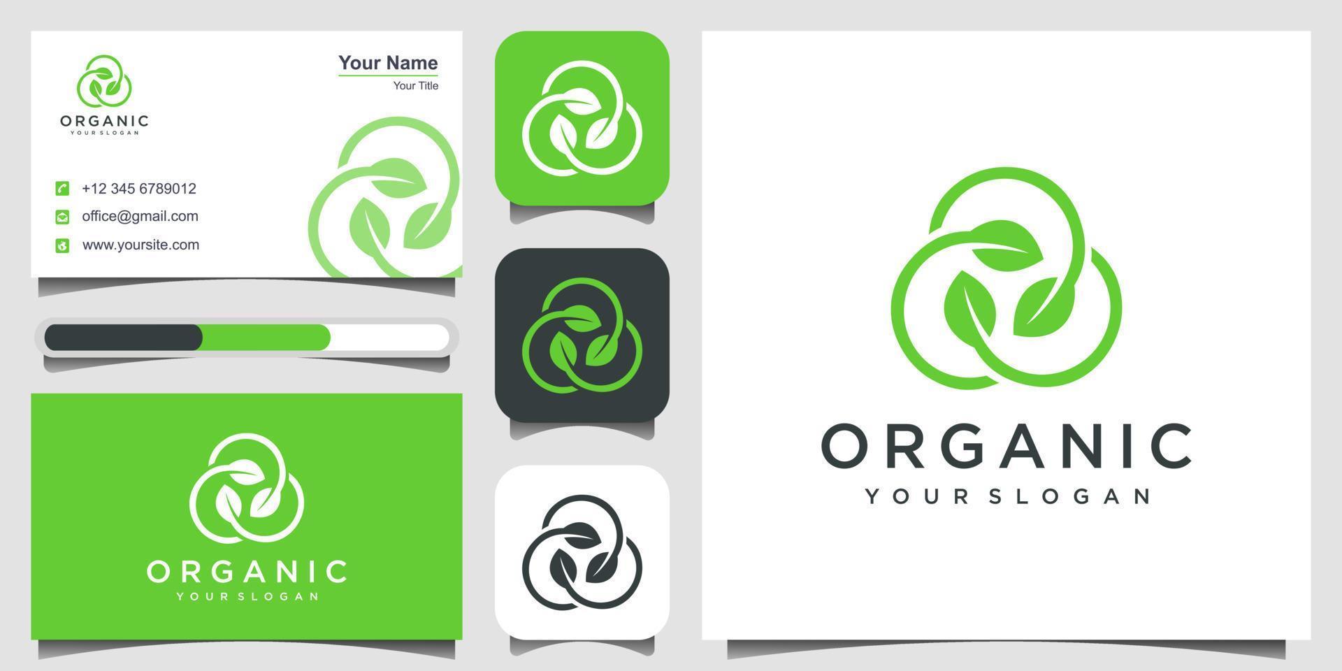 Biodegradable recyclable plastic free package icon. Vector bio recyclable degradable label logo template. icon and business card Premium Vector.