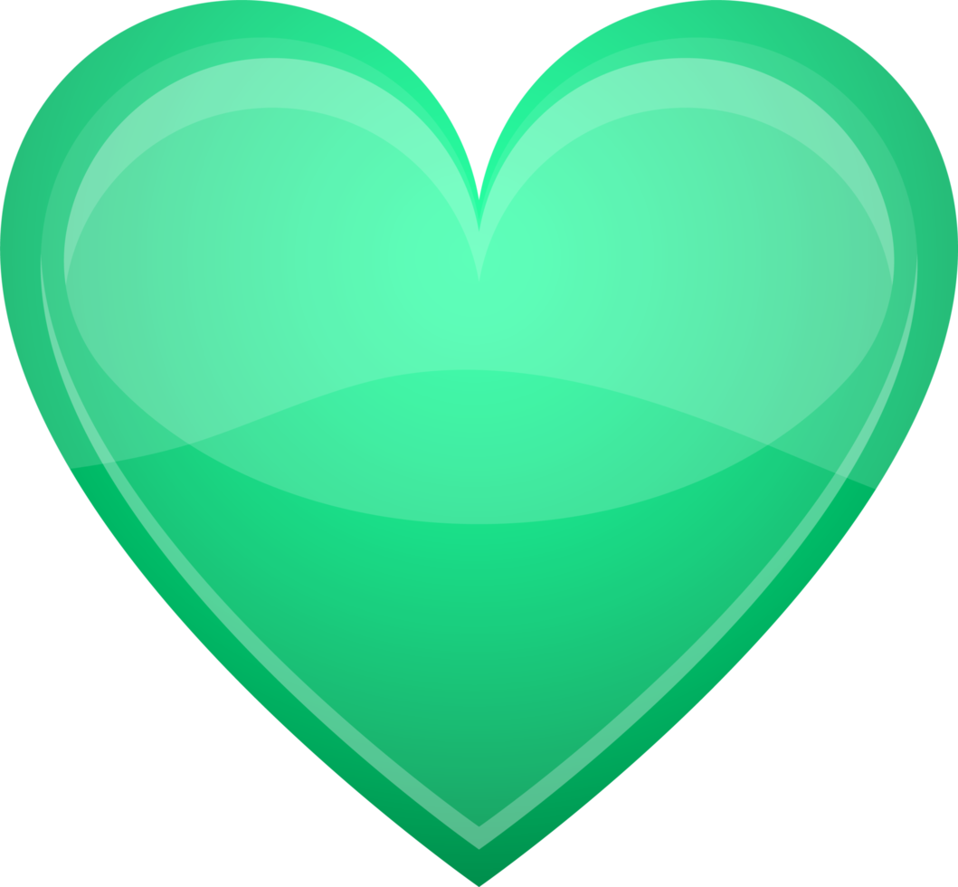 Shiny heart clipart design illustration png