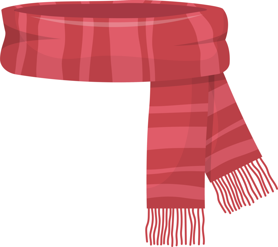 Winter scarf clipart design illustration png