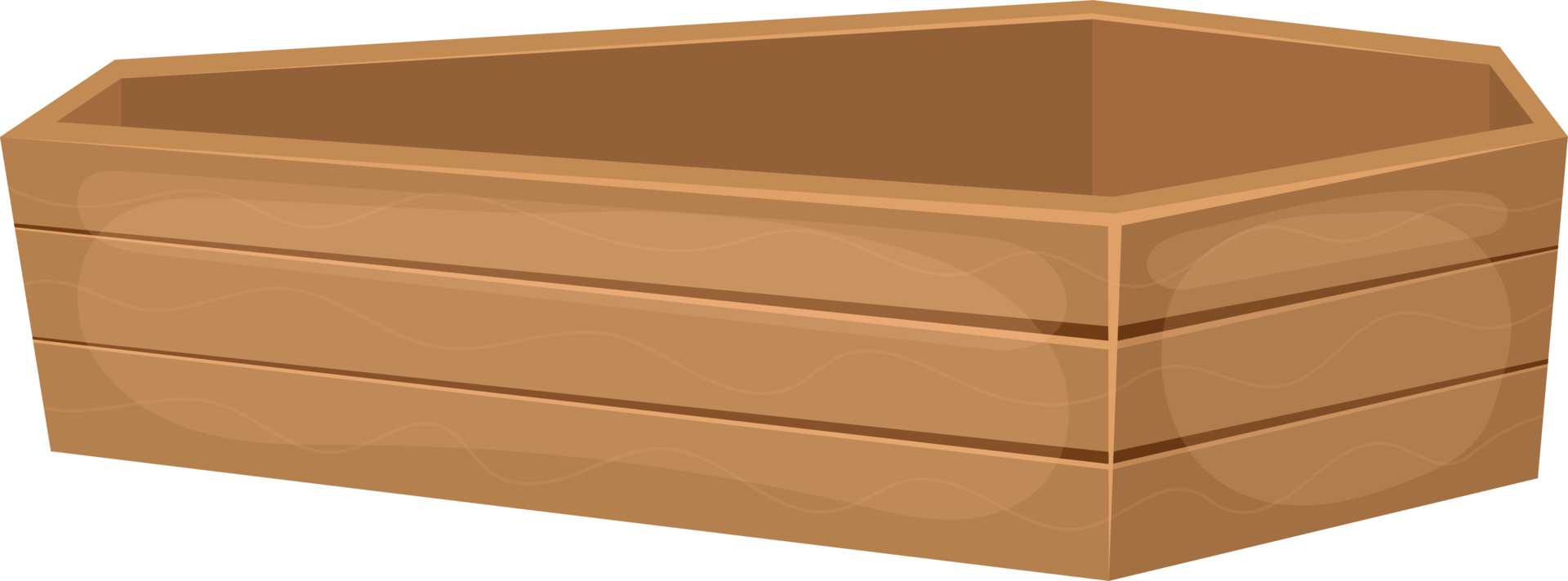 Wooden coffin clipart design illustration png