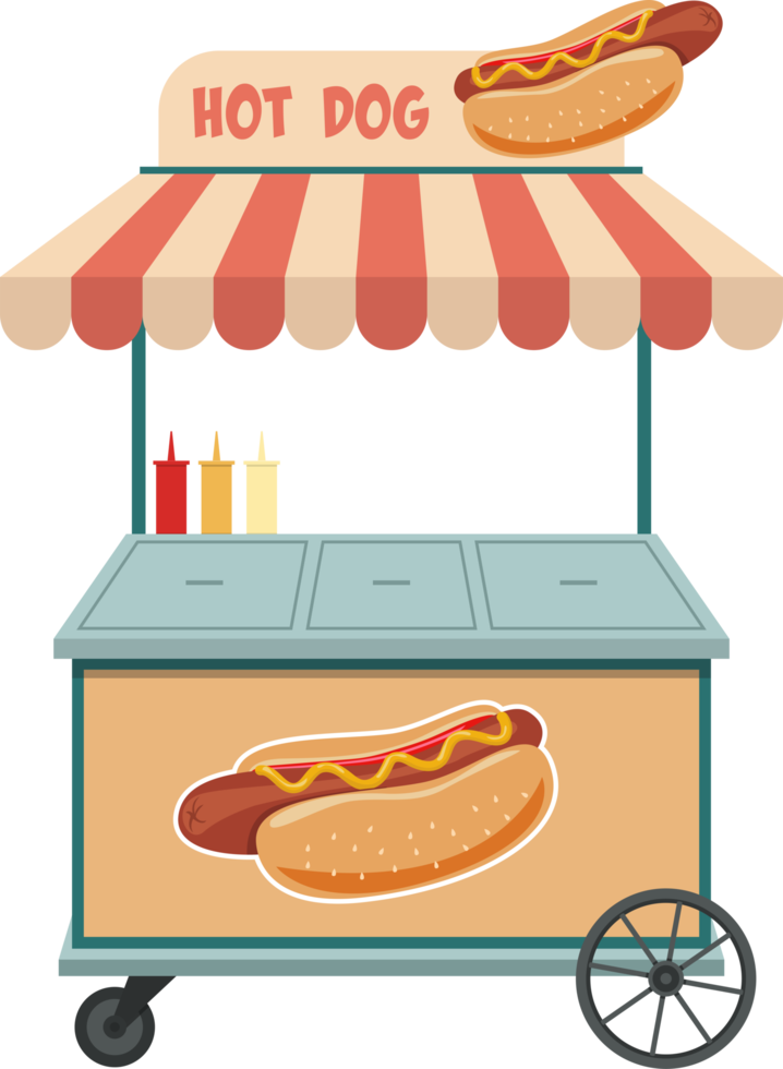 Hot dog clipart design illustration png