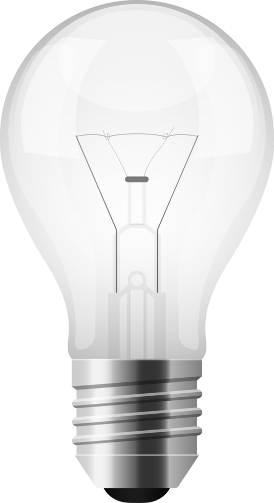 illustrazione realistica della progettazione di clipart della lampadina png