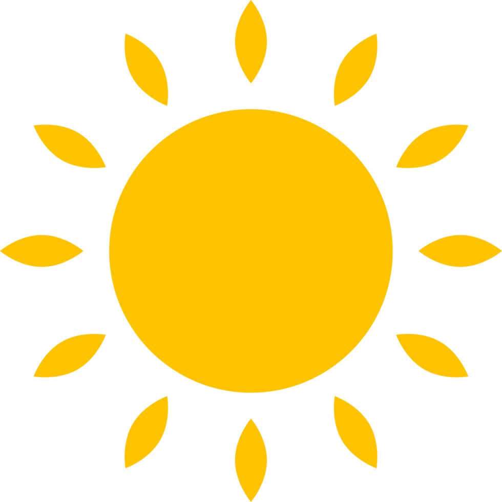 Sun icon set clipart design illustration png