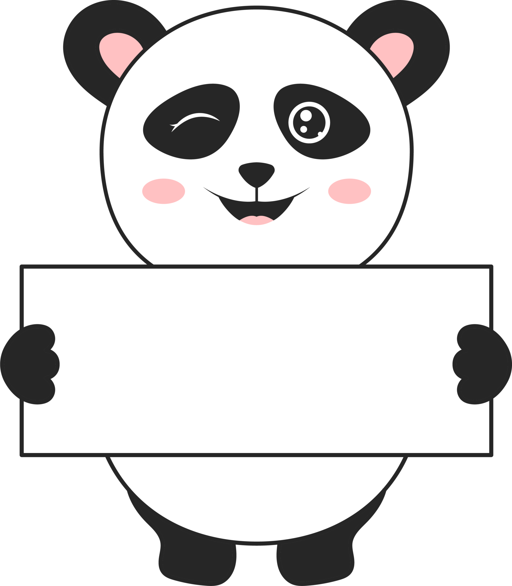 Panda bear clipart design illustration 9379898 PNG