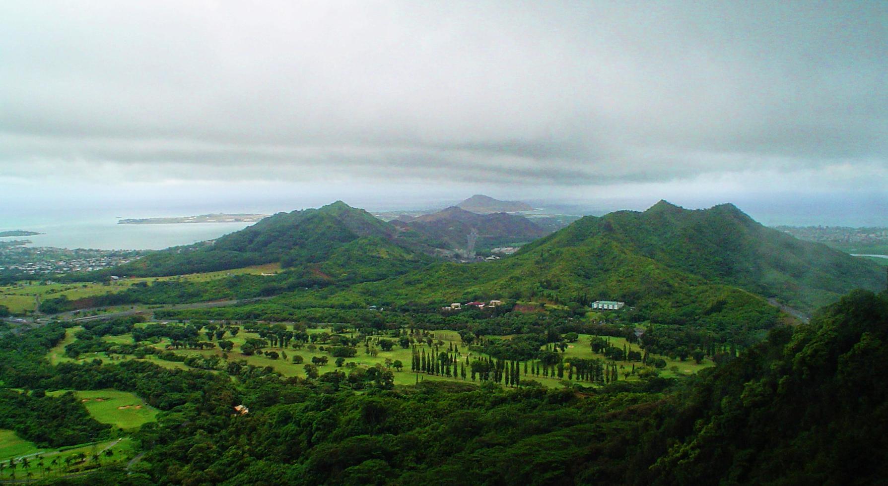 View of Diamondhead mountains in Honolulu Hawaii photo