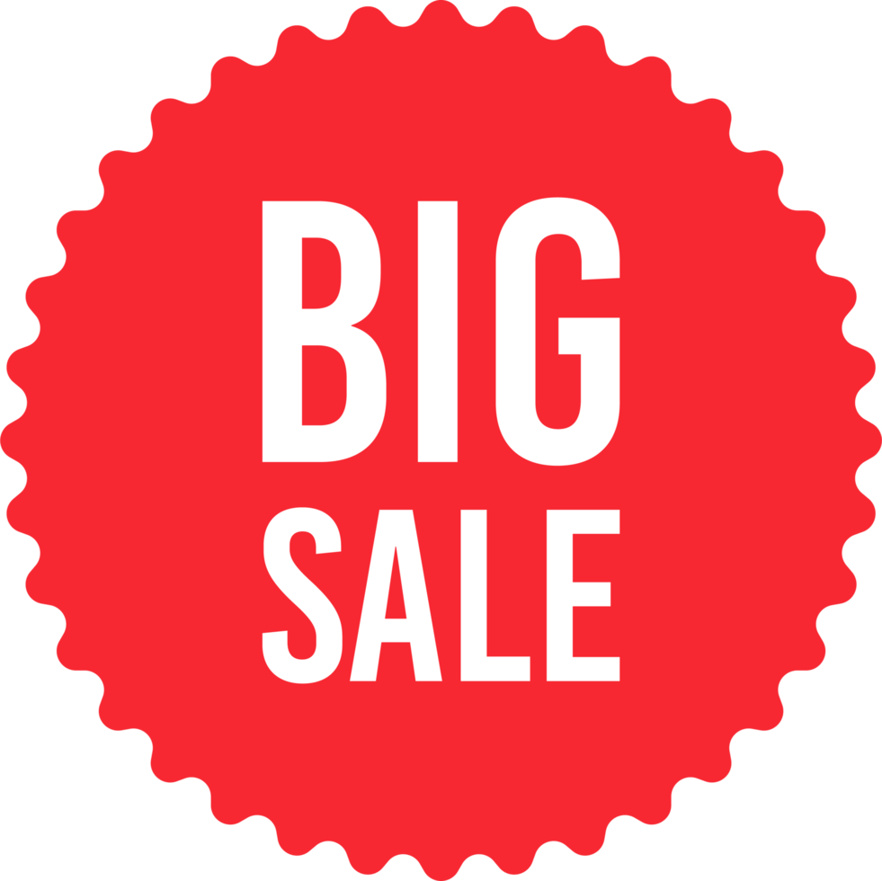 Big sale sticker clipart design illustration png