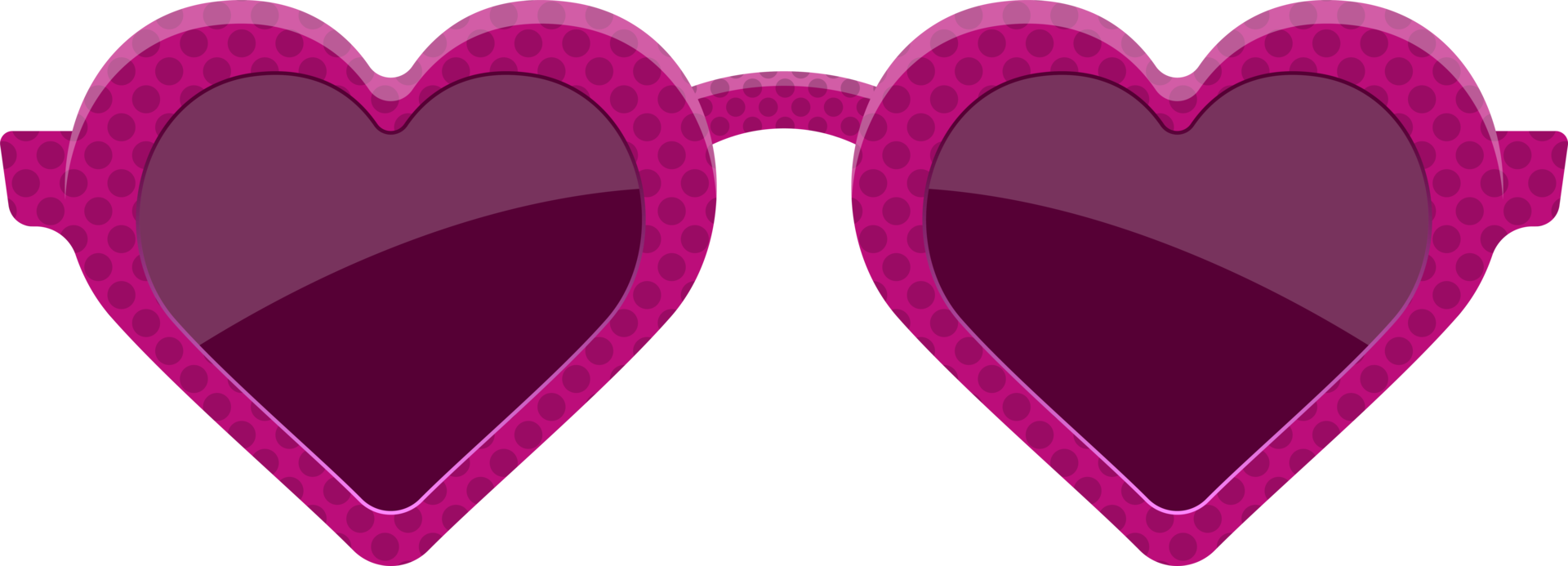 Stylish heart sunglasses clipart design illustration 9380023 PNG