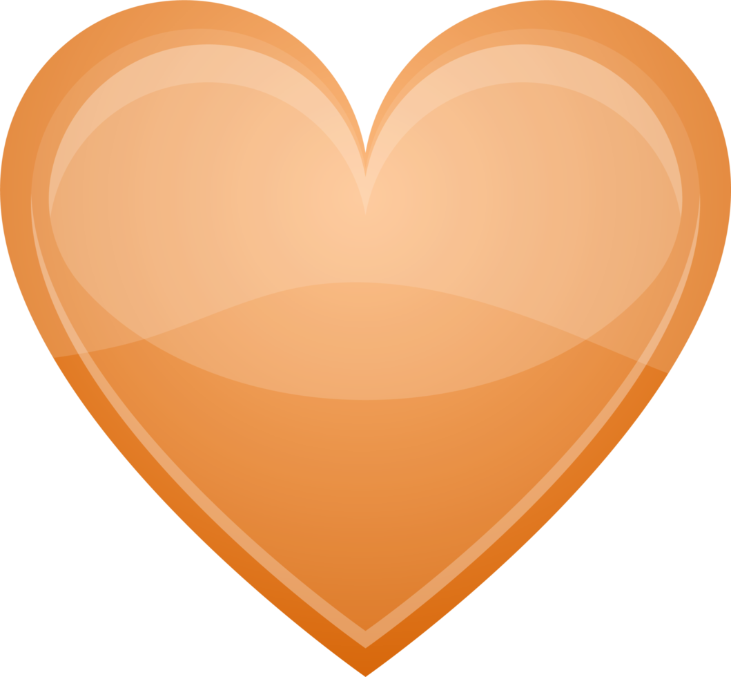 Shiny heart clipart design illustration png