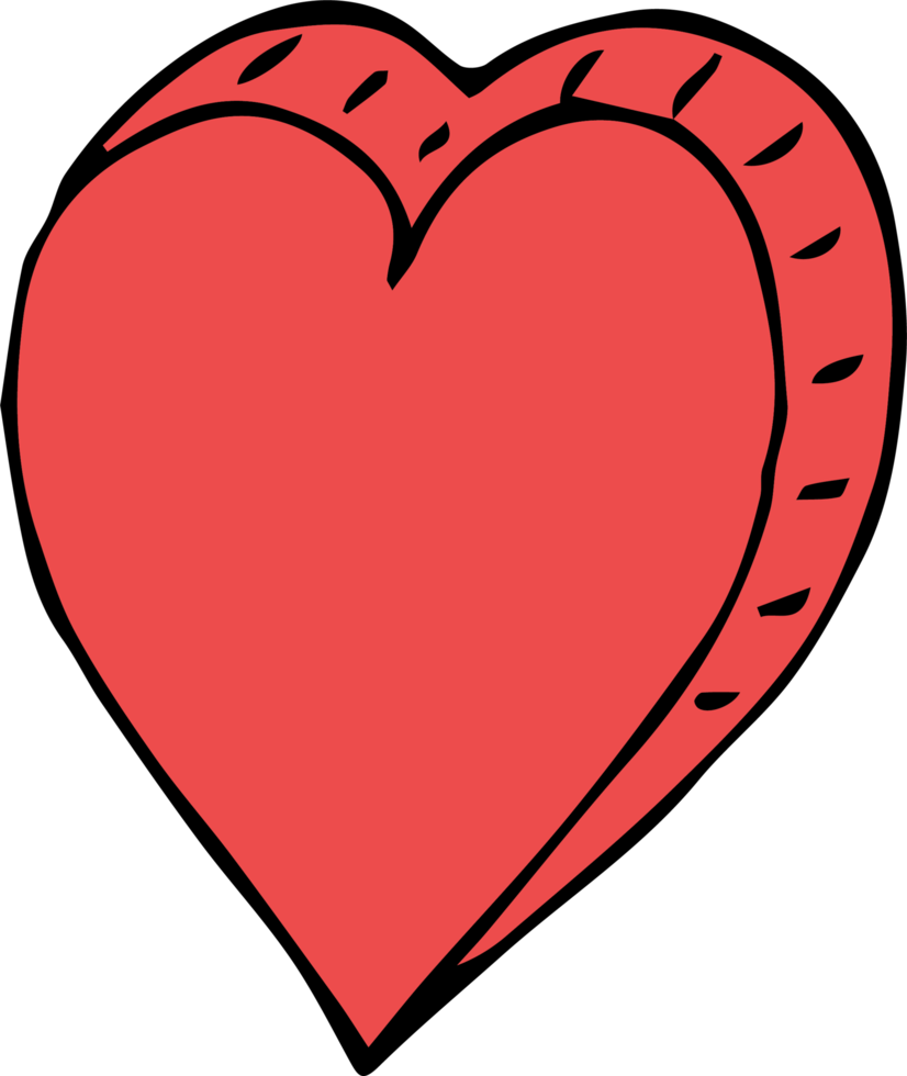 Hand drawn heart clipart design illustration png