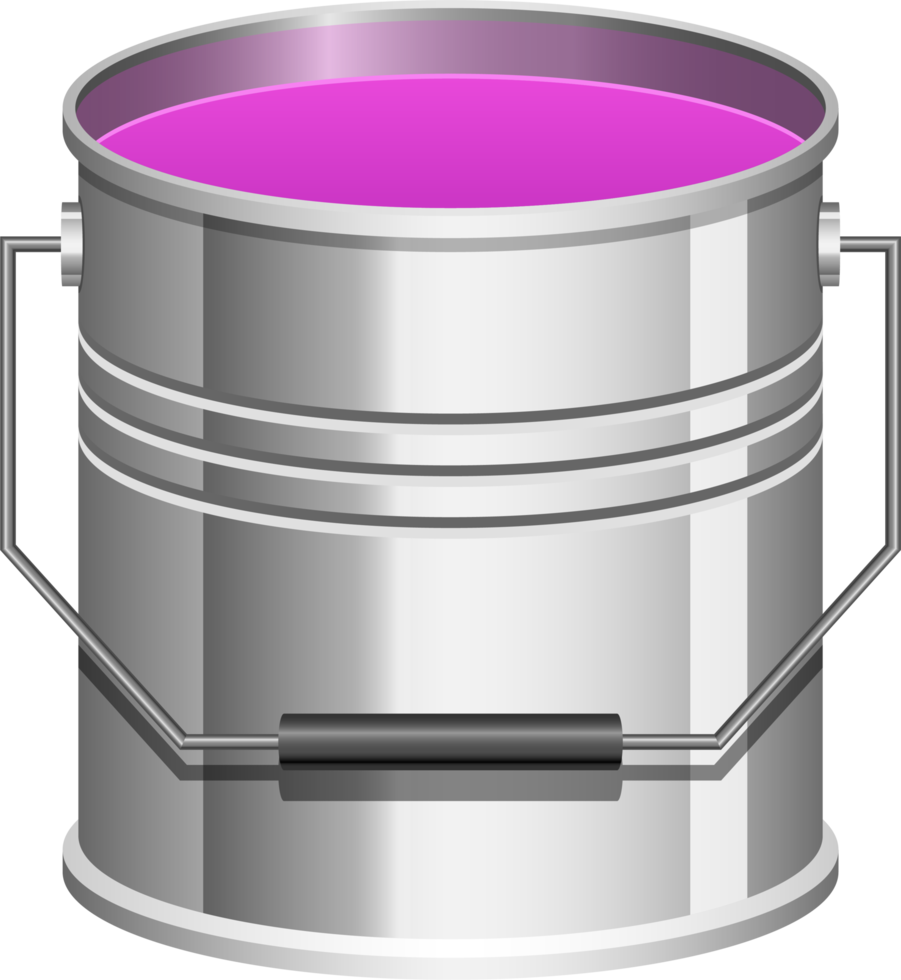 Realistic paint can clipart design illustration png