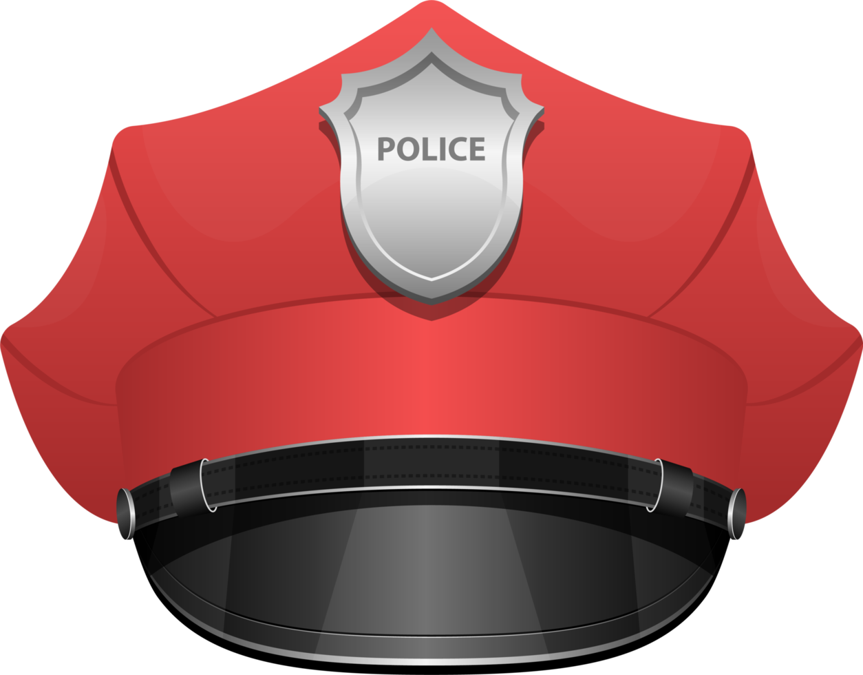 illustrazione di disegno di clipart del cappello dell'ufficiale di polizia png