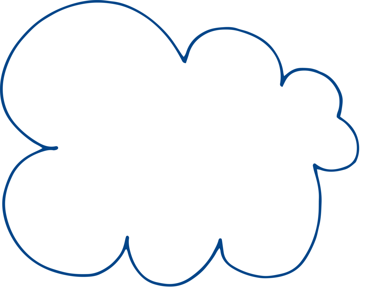Hand drawn clouds clipart design illustration png