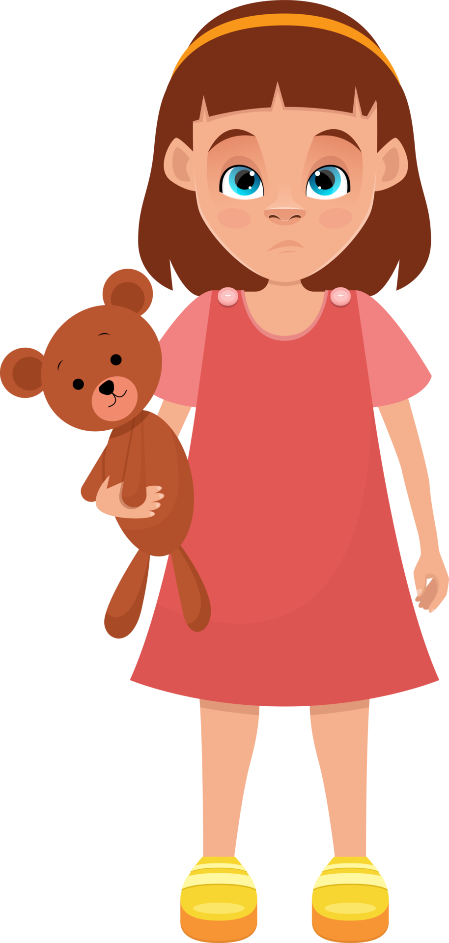 Little girl face expression clipart design illustration 9380073 PNG