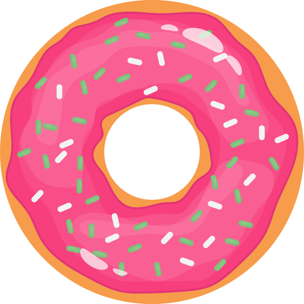 ilustração de design de clipart de conjunto de rosquinhas deliciosas png