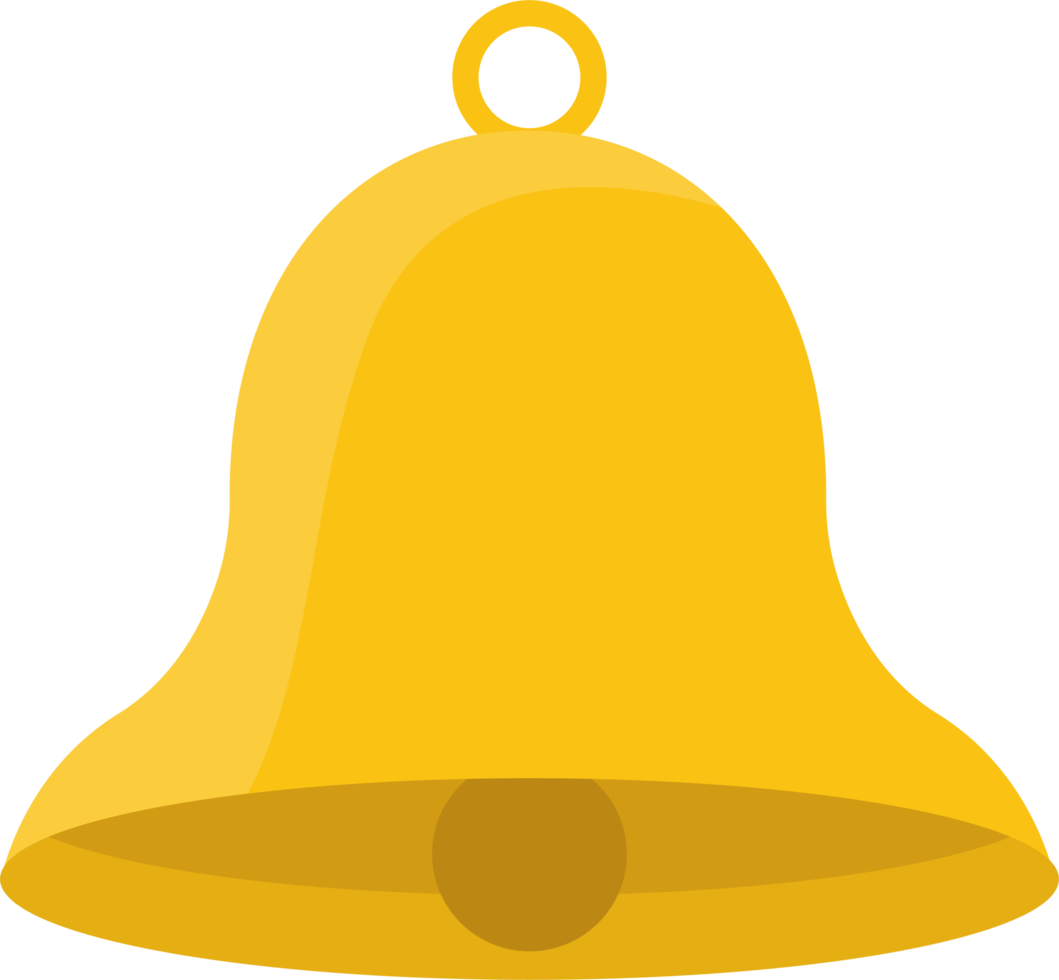 Golden bell clipart design illustration png