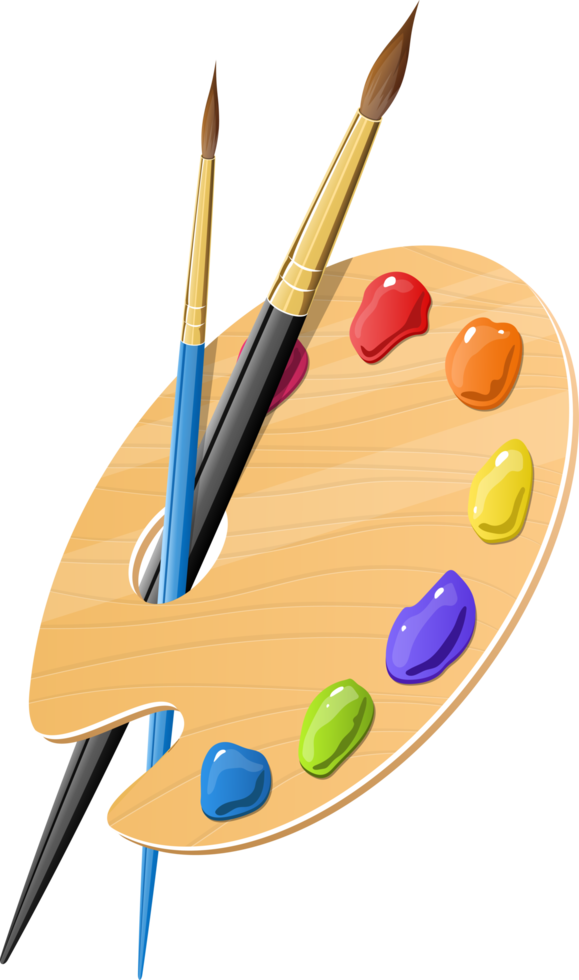 ilustração de design de clipart de pintura de artista png