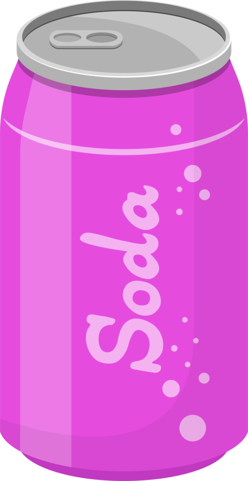 illustration de conception clipart canette de soda png