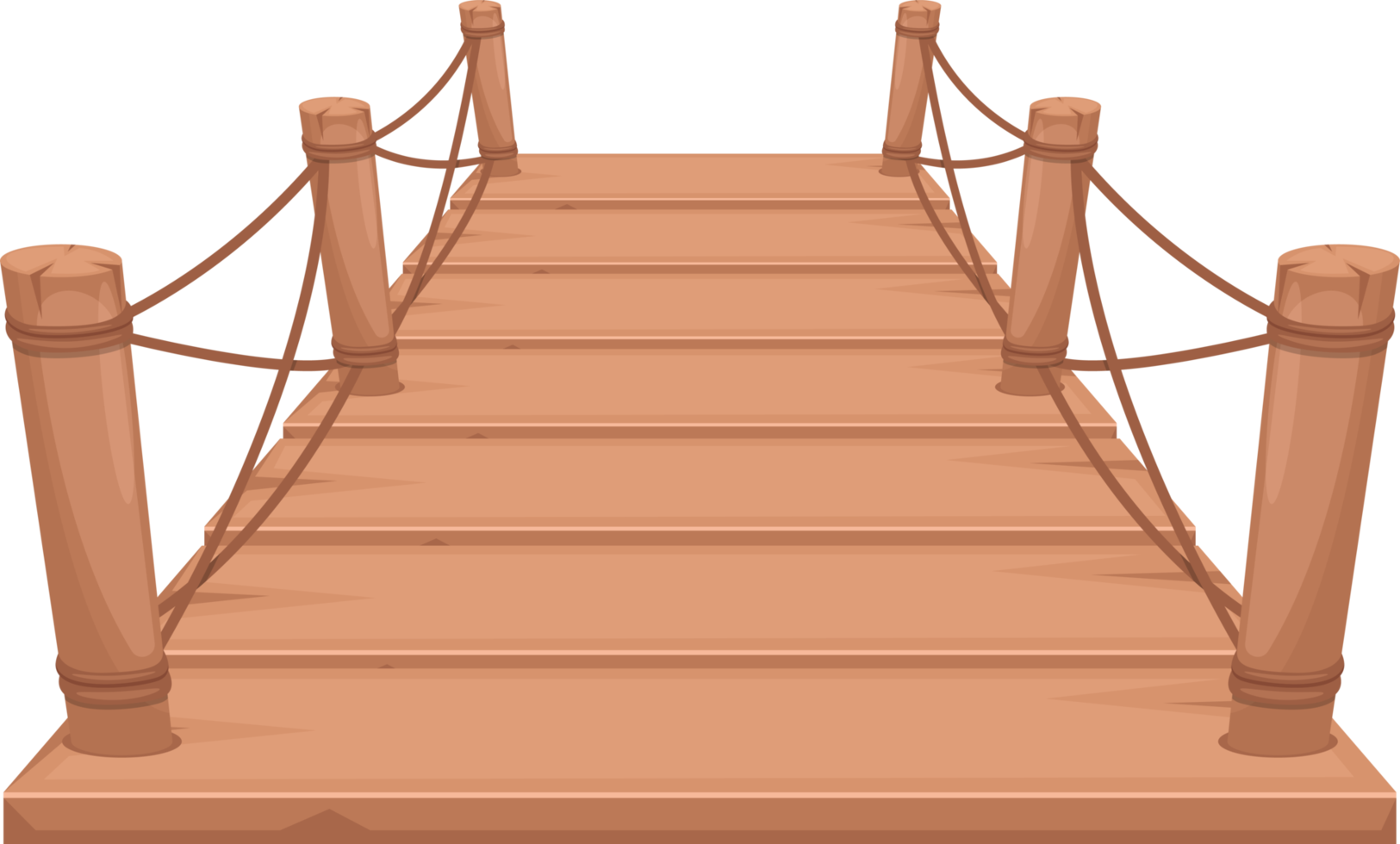 ilustração de design de clipart de ponte de madeira png